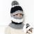 Winter knitted turtleneck with velvet riding mask northeast wind and cold collar ear protection, integrated hat