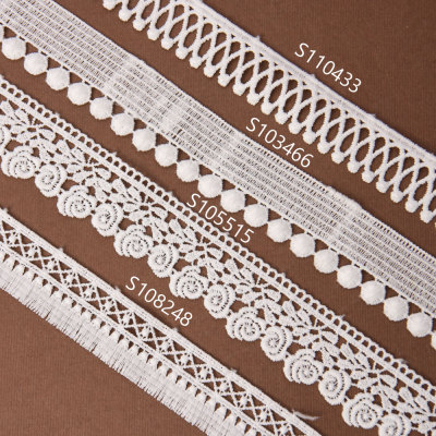 Clothing Accessories White Hollow-out Three-Dimensional Embroidery Water Soluble Lace DIY Milk Fiber Lace