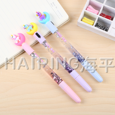 Popular pen cat claw pen fairy girl heart magic wand pen crystal small pure and fresh neutral pen quicksand gradient neutral pen