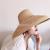 Hepburn's elegant dome-shaped bell straw ladies beach straw hat