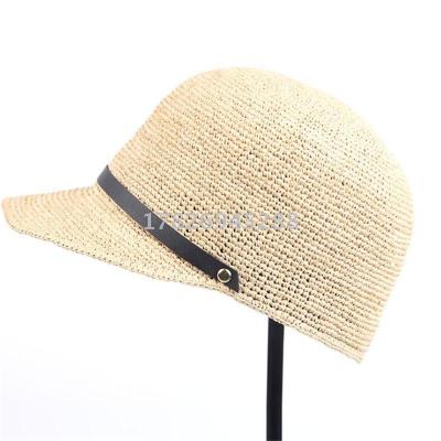 Lafite half brimmed hat adjustable summer is suing sunshade hat straw beach hat custom wholesale