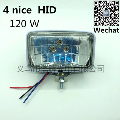 Truck 24 volt xenon lamp 4 inch square super bright headlights HID white light truck lamp 120W spotlights car lighting