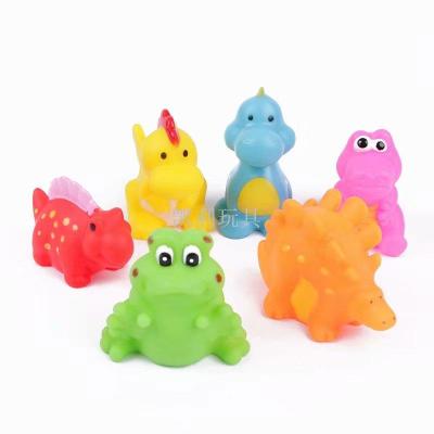[kelly factory direct sales] PVC lined with glue six dinosaur beach bathing baby pinching toys