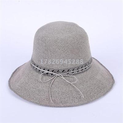 Can be ordered crochet papyrus hat sunshade hat straw made round head basin hat beach cap wholesale