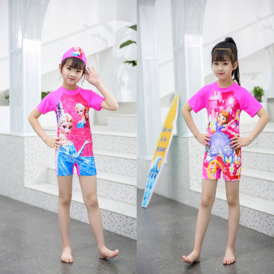 Children's swimsuit girl's one-piece swimsuit baby's cute swimsuit Chinese cartoon one-piece swimsuit for children