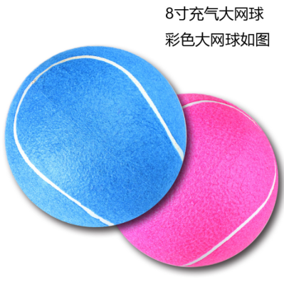 8 inch inflatable tennis ball, signature tennis ball, blue, pink