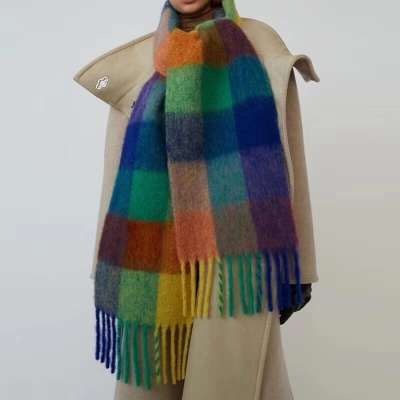 In 2019 AC big big hot European and American popular color big tail long scarf