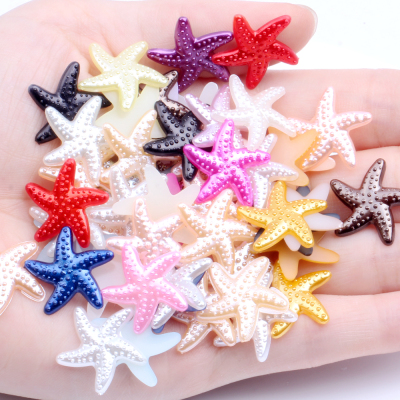 40pcs 20mm Starfish shape Flatback Pearls Cute For Nail Cellphone Laptop Art Scrapbooking Diy Scrap Booking
