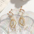 European and American exaggerated eardrop contracted and restore ancient ways irregular earring female Korean temperament web celebrity studs earrings