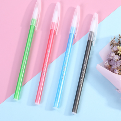Transparent plastic ballpoint pen wear resistance 0.7mm line width non-slip can replace the core ballpoint pen