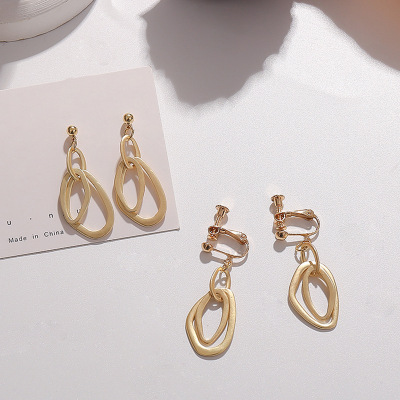 European and American exaggerated eardrop contracted and restore ancient ways irregular earring female Korean temperament web celebrity studs earrings