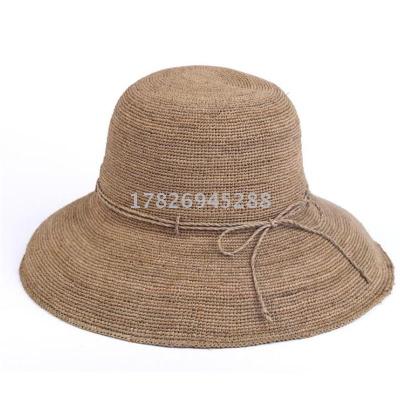 Lafite straw hat adjustable straw casual beach hat aliexpress cross - border e - commerce