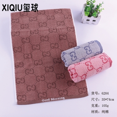 Cotton towel adult face towel dark section edge lift letter towel seal ball towel