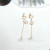 Alloy small pure and fresh pink girl heart love flourishing three living three peach blossom cherry studs earrings