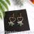 Hand made the original European and American exaggerated hollow out heart shape geometric earrings Korean temperament fengling heart getting studs earrings