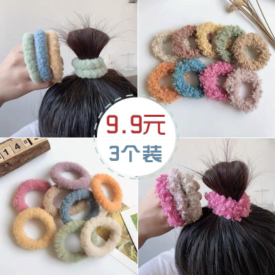 Qiaoshuo Autumn and Winter Plush Headband Women's Simple Mori Style Cute Hair Ring