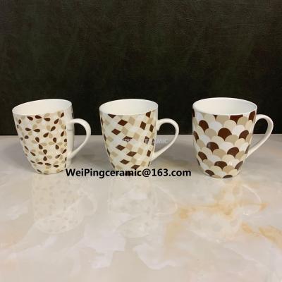 Ceramic Cup Factory Direct Sales New Bone China Milk Cup Coffee Cup Love Cup Drum Cup Can Be Customized Logo