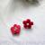 Hyuna flower spring feeling earthen earring soft earring studs girl cute joker