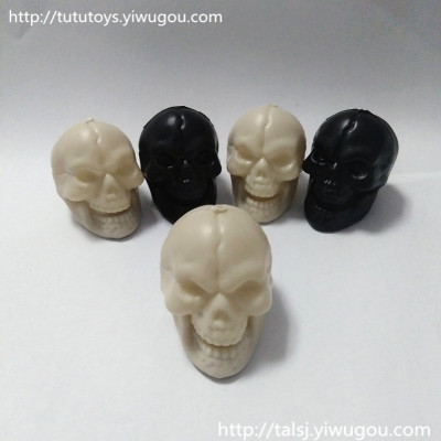 Plastic hollow skull black and white kid Halloween accessories plastic blow molded skull