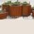 Square flower box street flower box anticorrosive wooden flower box