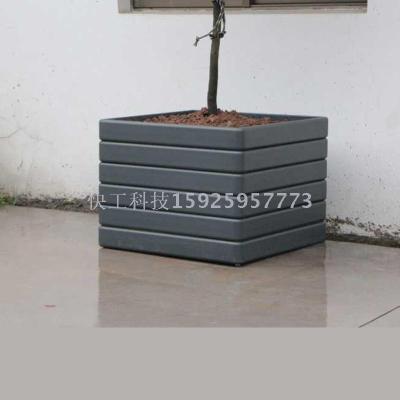 Square flower box street flower box anticorrosive wooden flower box