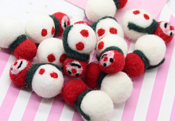 秋硕原窗羊毛毡圣诞雪人发饰配件DIY手工饰品