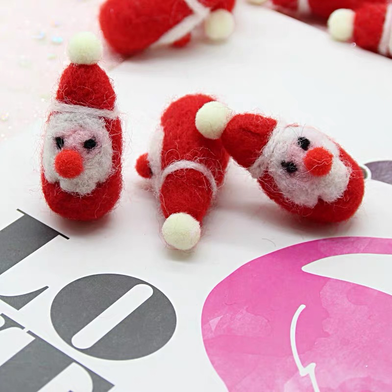 秋硕原创圣诞节羊毛毡老人公仔卡通雪人胸针 儿童礼物装饰