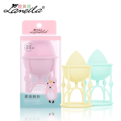 Cosmetic Egg Set Hydrophilic Wet and Dry Dual-Use Bubble Water Large Water Drop Powder Puff + Egg Bracket A79916