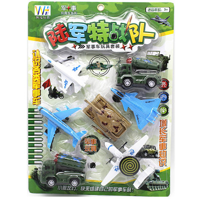 Children's Kazi Role-Playing Toys Army Special Team Aircraft Car Model Set Factory Wholesale