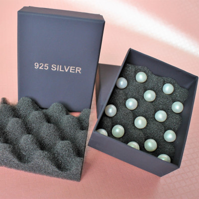 Manufacturers spot touch paper jewelry pearl box necklace pendant jewelry box double sponge LOGO