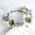 European and American wedding hair accessories retro blue sunflower wreath checking bow ribbon hair band headdress