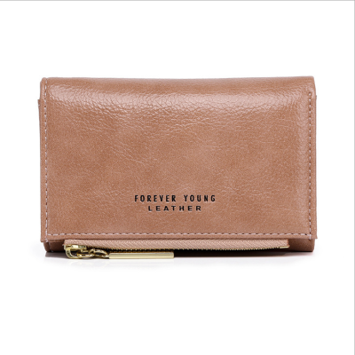 Hot selling women's purse short style triple fold horizontal wallet Korean version multi-card zero wallet PU handbag