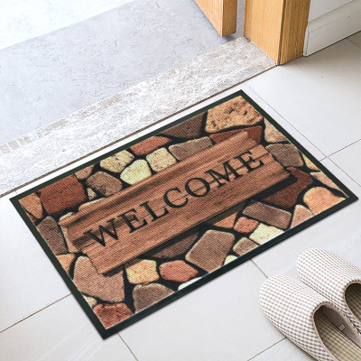 Kitty carpet ruffle printed carpet entrance hall door mat mat water absorbent mat custom advertising carpet