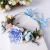 Garland hair band blue cloth hair band European and American flower bridal headdress bridal flower beach head band