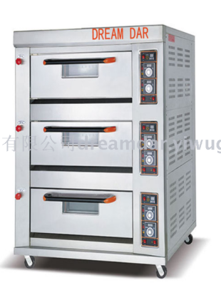3 layer 6 tray Gas baking bread pizza oven hot selling good quality