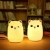 Creative Colorful Cute Bear Animal Silicone Light Cute Mini Night Light Charging Decompression Bedroom Bedside Lamp