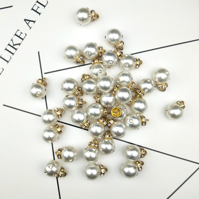 DIY accessories 12 m m diamond pearl pendant checking necklace necklaces necklaces earring accessories wholesale