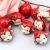 Cartoon small pet bell dog bell dog necklace strawberry monkey pet supplies handmade accessories