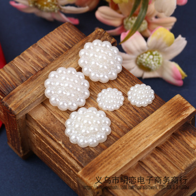 Manufacturer direct selling DIY mobile phone beauty patch flat Buddha head ABS imitation pearl accessories wholesale at a low price