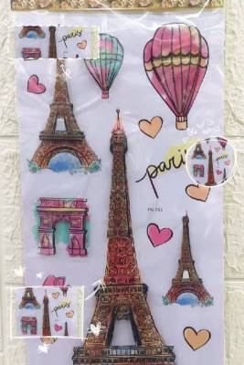 High-End 7D Eiffel Tower Layer Stickers
