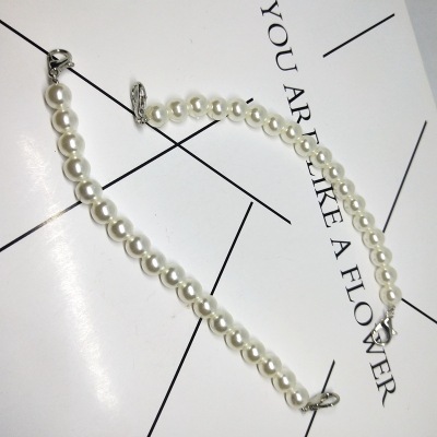 Manufacturers direct selling 8mm imitation pearl chain DIY pearl shoe chain shoe material wholesale sample customization