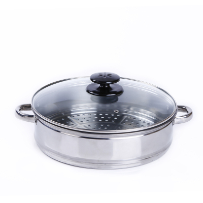 Household Noodle Food Cold Dish Heating Steamer Transparent Glass Pot Lid