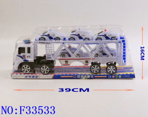 stall supply children‘s toys public security mop toy car 5 small police cars engineering vehicle f33533