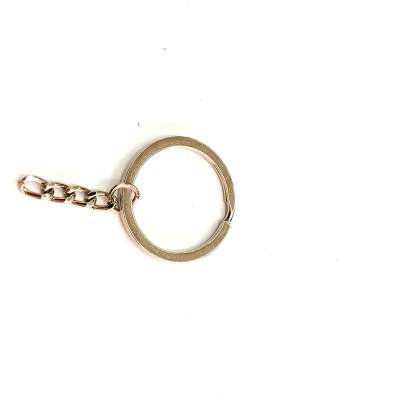 The manufacturer supplies high-quality nickel plated 25mm flat ring chain key chain four chain multi-specification key chain