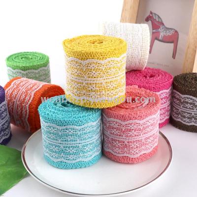 DIY handmade 5cm lace lace roll lace rope lace decoration natural material 2M