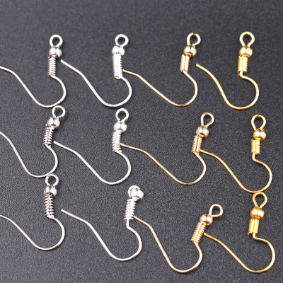 DIY many kinds of large earring hook with beads no nickel environmental earring hook accessories handmade earring material accessories