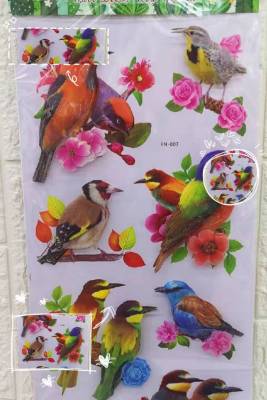 High-Grade 7D Bird, Parrot Layer-by-Layer Wall Stickers