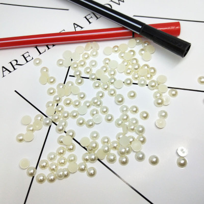 Manufacturers direct selling low-price special semi-round ABS imitation pearl phone nail patch apparel accessories