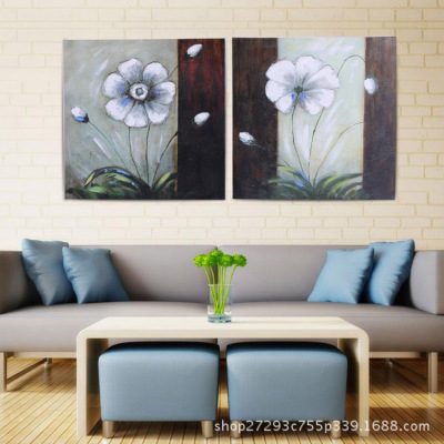 Modern Living Room Abstract Oil Painting Bedroom Bedside Painting Hotel Decorative Painting Hotel Background Wall Mural Factory Wholesale