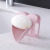 Heart-shaped soap box bathroom suction wall type soap rack bathroom perforation free soap box asphalt soap support set